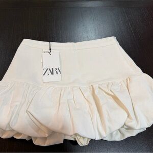 Zara Women's Cream Mini Skirt